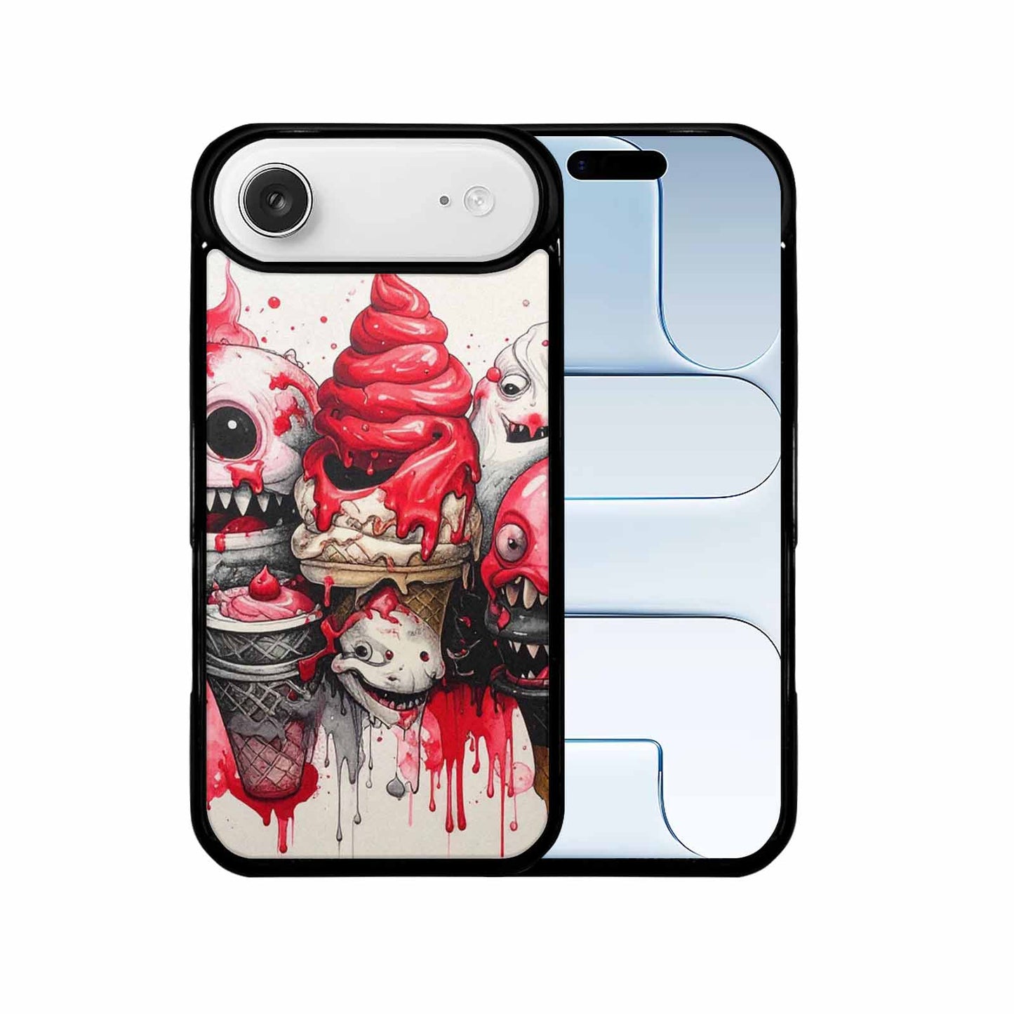 iPhone 17 Air Case — Ice Cream Monsters Black Red Original, Custom Print Case Cover