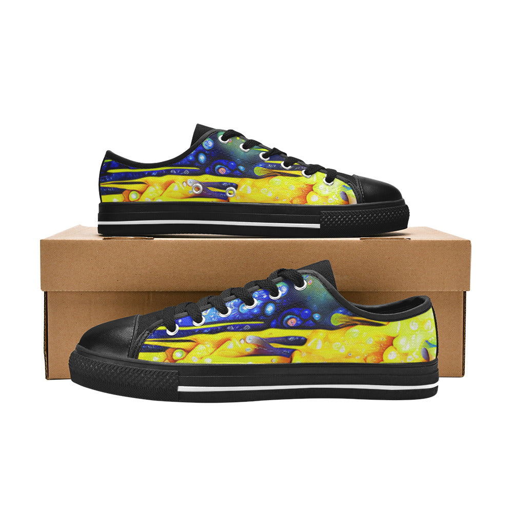 WOMEN'S Cc Acid Drip 7 Canvas Neon Fantasy Custom Sneakers
