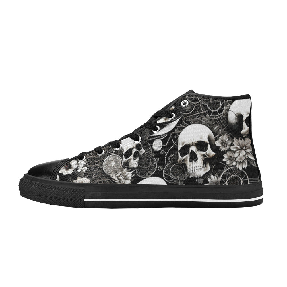 MEN'S Skulls Love Men’S High Top Canvas Y2K Custom Sneakers