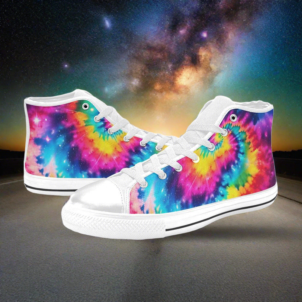 Aurora Borealis Silver Blue Unique Bold Art - Freaky Shoes