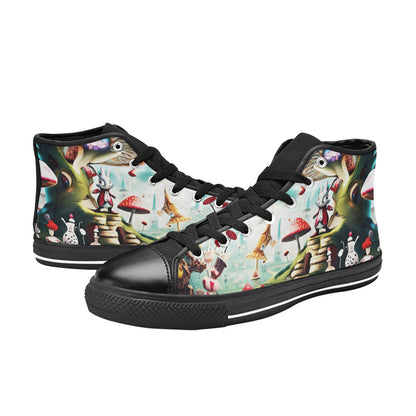MEN'S Freaky World Wonderland Men’S High Top Canvas Dark Academia Custom Shoes