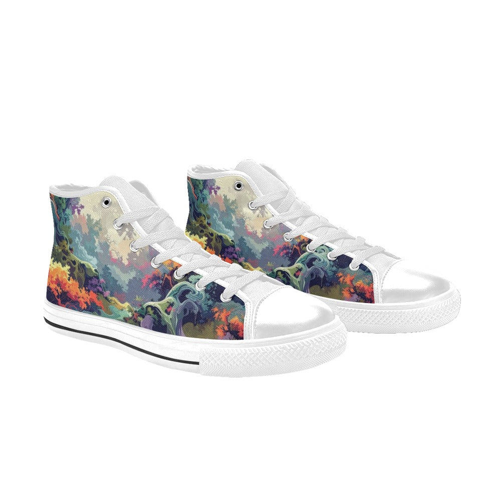 Camo Design 1 Men's High Top Canvas Shoes