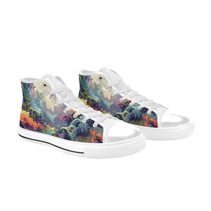 Camo Design 1 Men's High Top Canvas Shoes