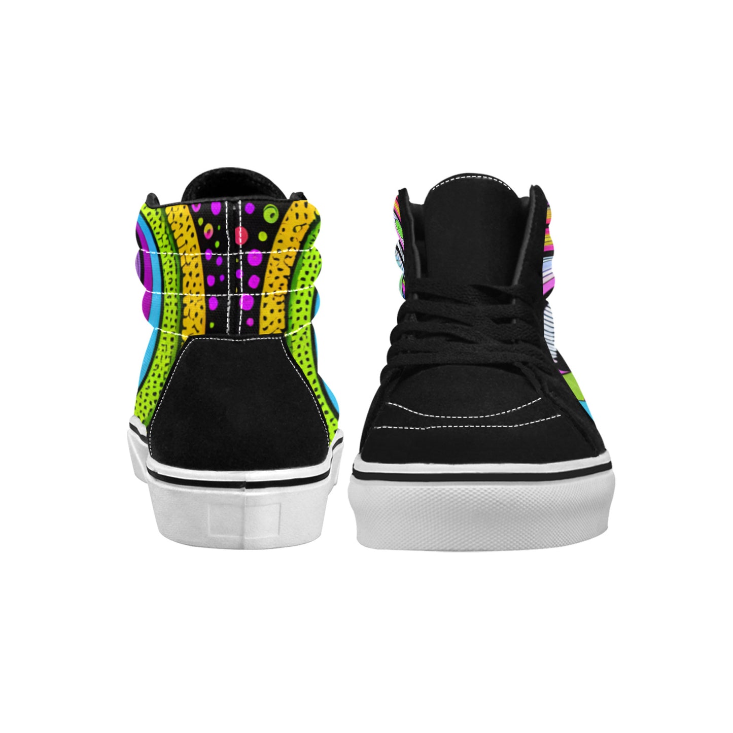 WOMEN'S Psychedelic Trippy Art Design High Top Skateboarding Y2K Sneakers