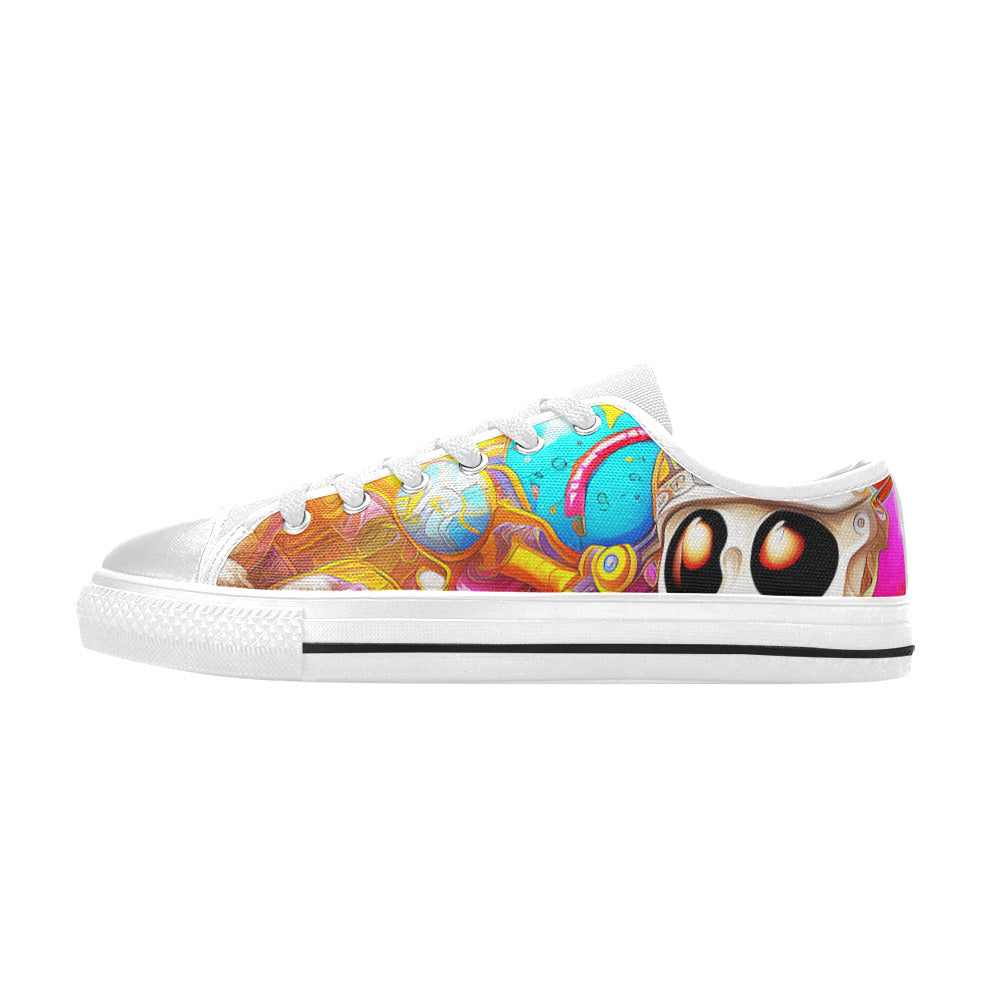 WOMEN'S Crazy Illustrations 3 Canvas Vibrant Chaos Sneakers