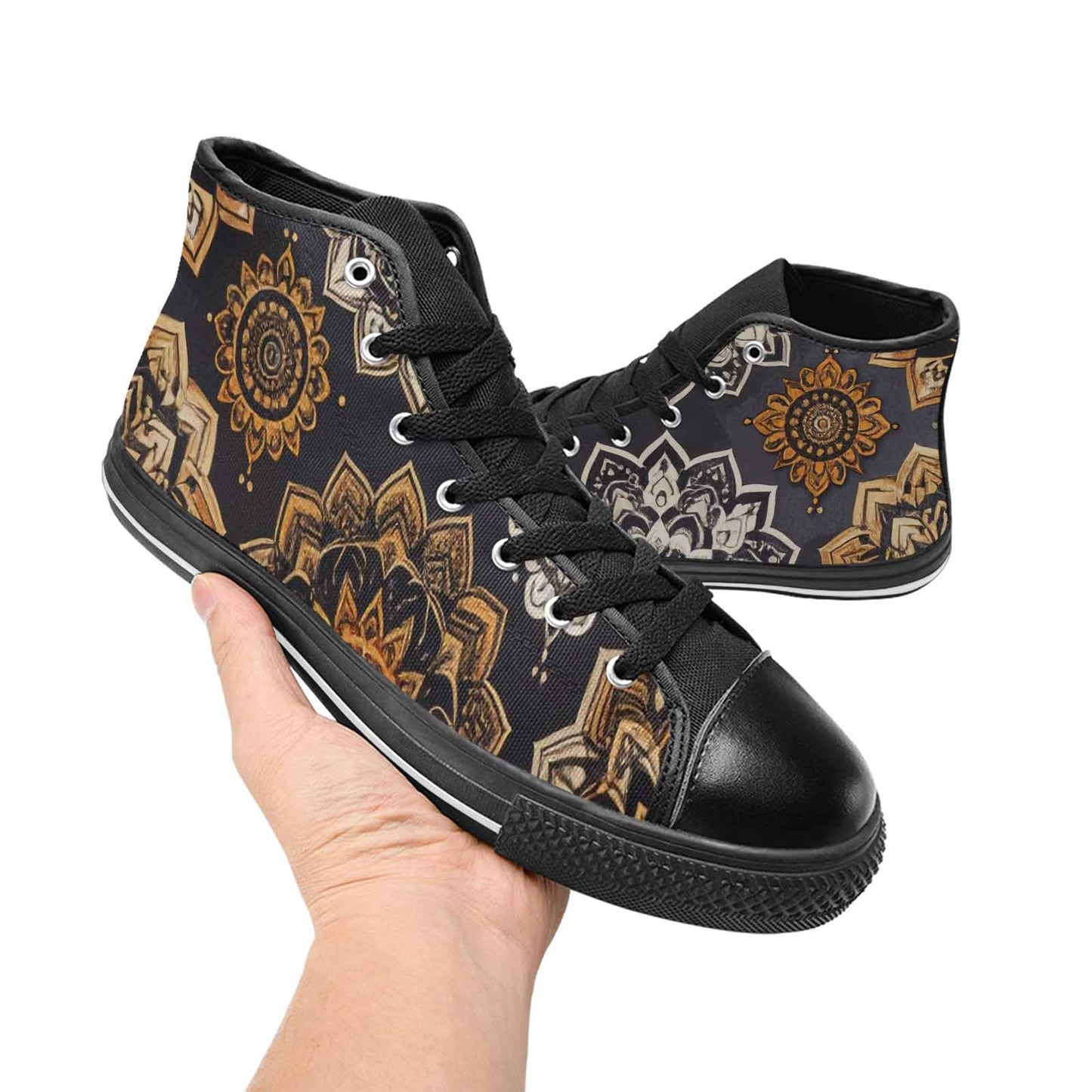 WOMEN'S Mandala High Top Canvas Aesthetic Custom Sneakers
