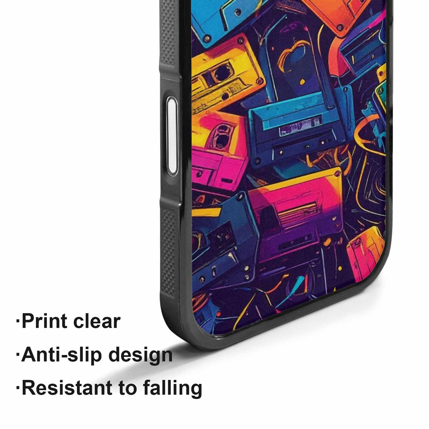 iPhone 17 Case — Retro Cassette Tape Pattern Retro Vintage, Custom Made Phone Cover