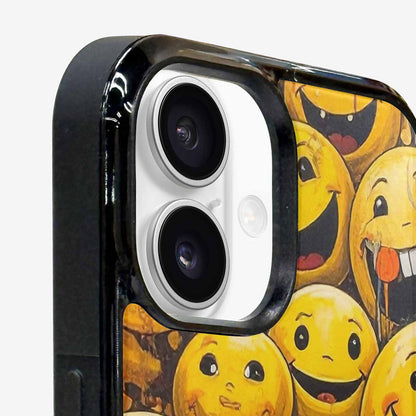 iPhone 16 Plus Case — Melting Moon Smiley Red Splatt Nsg, Personalized Phone Case