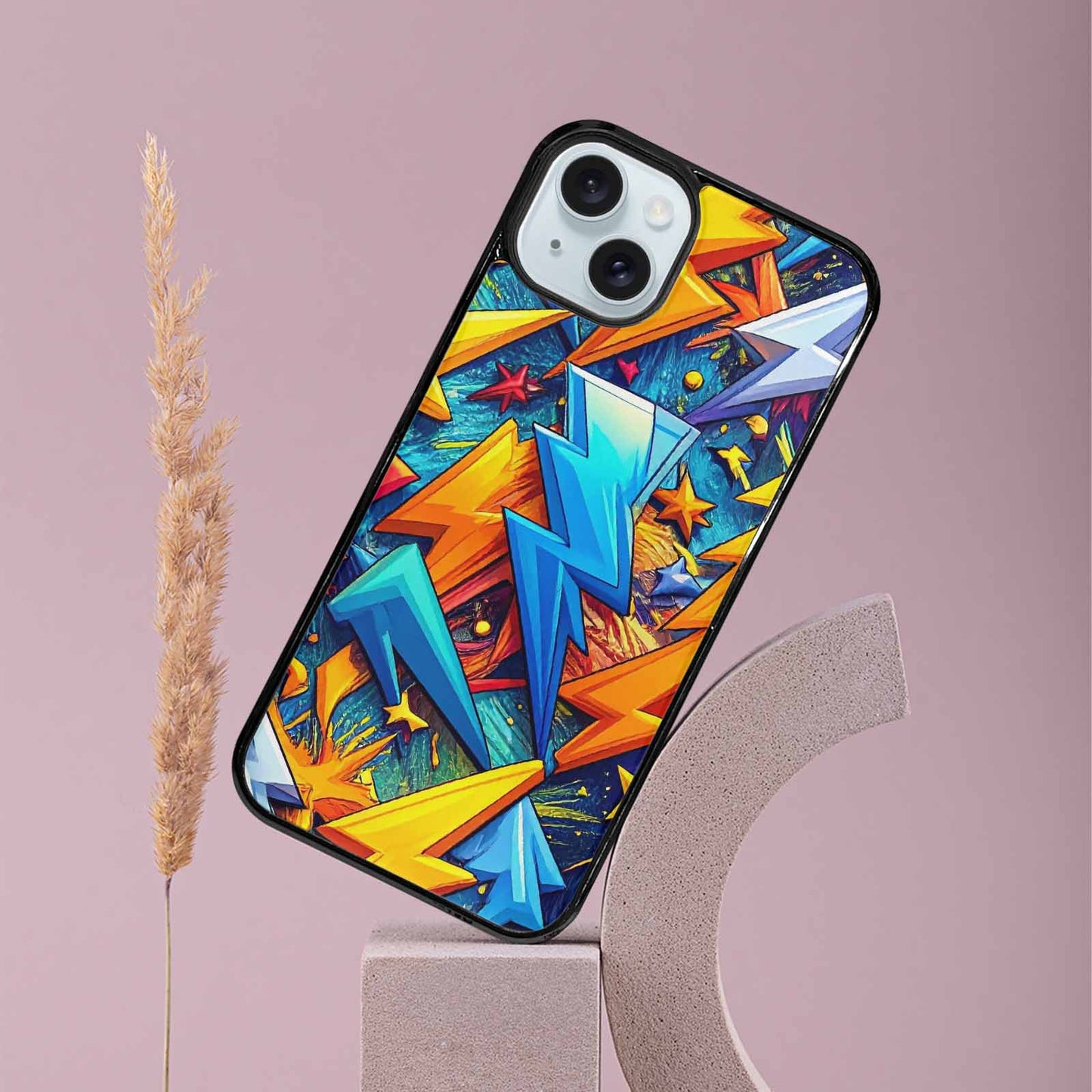 iPhone 15 Plus Case — Lightning Bolt Storm Pattern Hundreds Of, Custom Print Case Cover