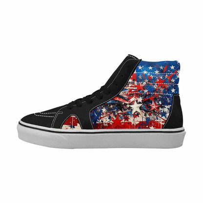 MEN'S Patriotic Stars Stripes High Top Canvas Y2K Shoes