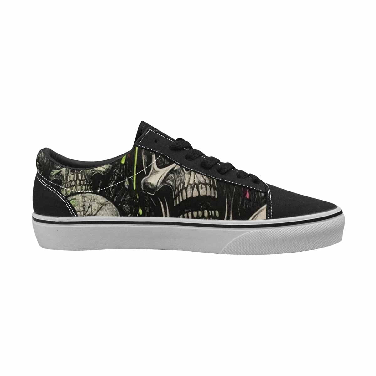 WOMEN'S Rainbow From Skull S Lace-Up Canvas Cottagecore Sneakers