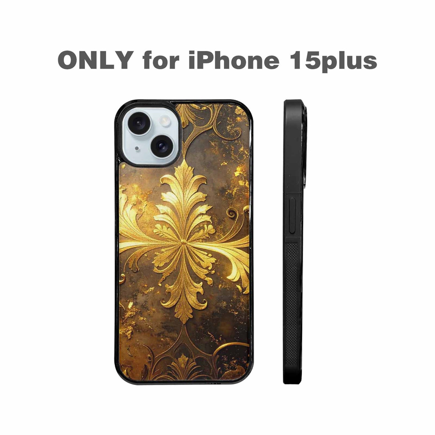 iPhone 15 Plus Case — Klimt Gold Leaf Artwork Pattern, Custom Designed Case Cover