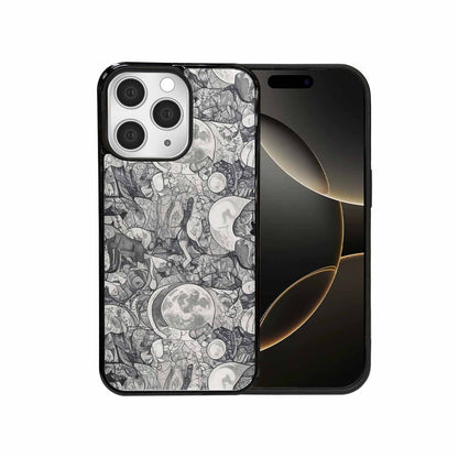 iPhone 15 Pro Max Case — Wolves Everywhere Collage Overlap Small Wolf, Custom Art Phone Cover