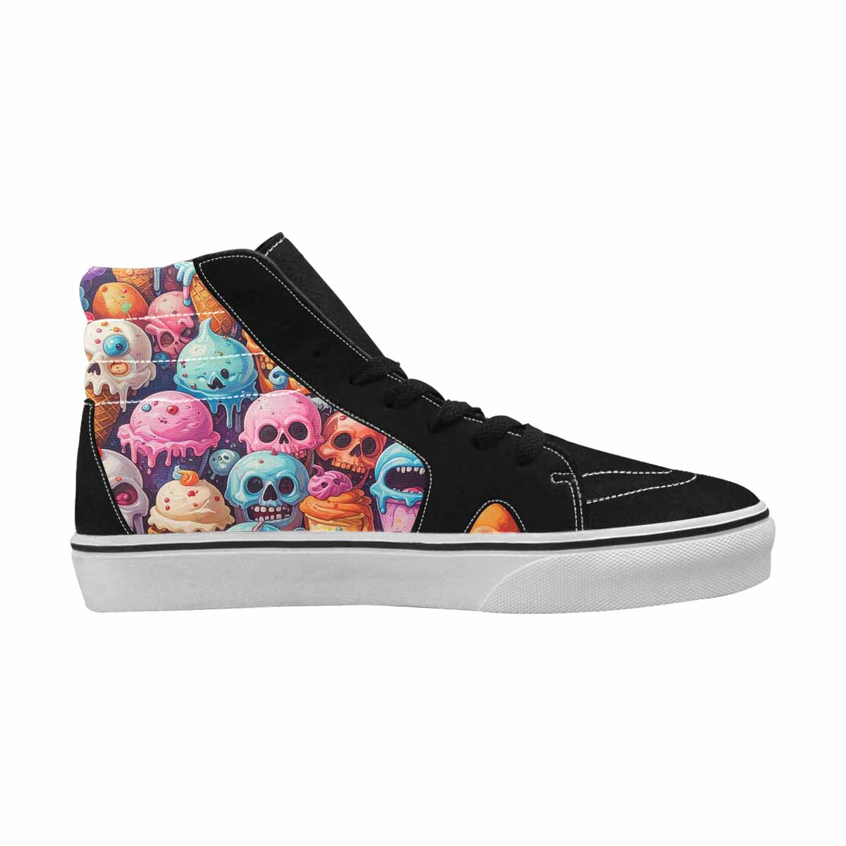 MEN'S Ice Cream Monsters  High Top Canvas Neon Fantasy Custom Shoes