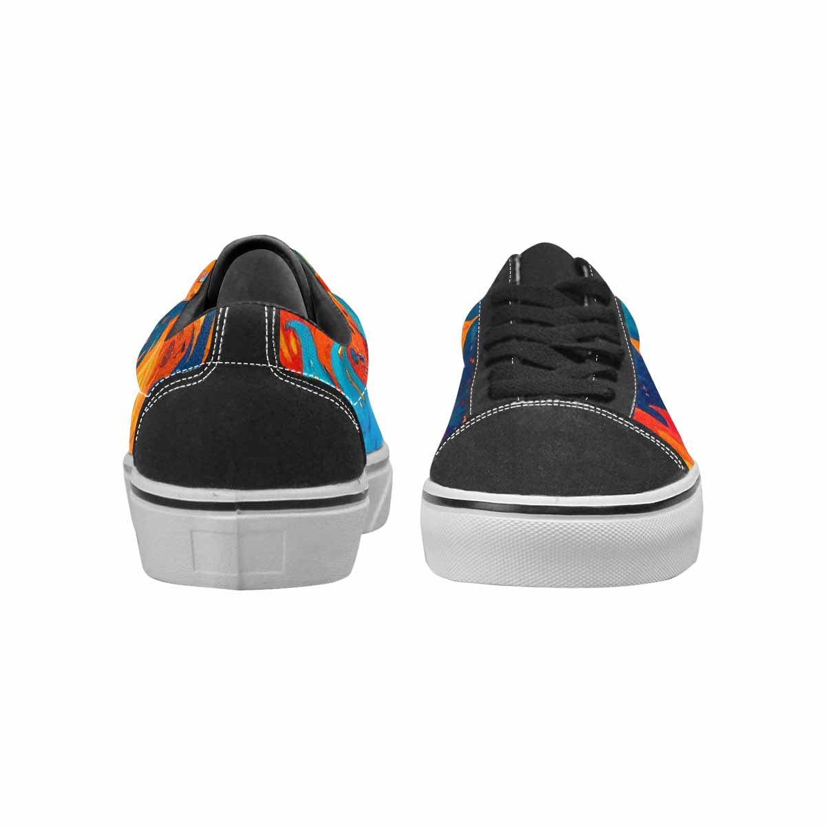WOMEN'S Flame Burst Lace-Up Canvas Dark Academia Sneakers