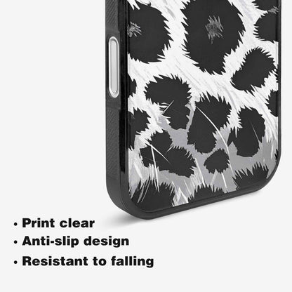 iPhone 16 Case — Leopard Print Black And White Style, Customized Protective Case