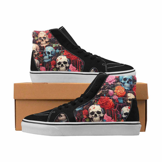 MEN'S Skulls High Top Canvas Unique Print Wallpaper Art Customized Sneakers