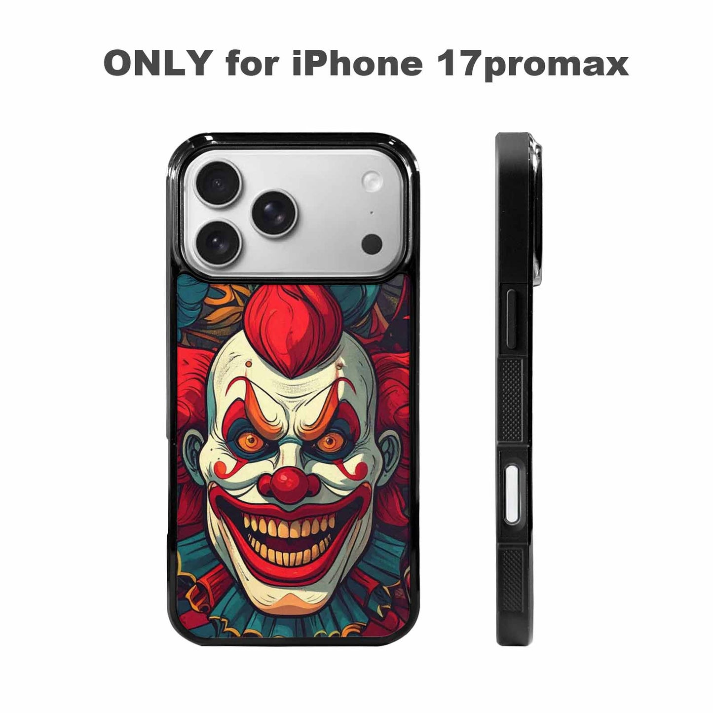 iPhone 17 Pro Max Case — Evil Circus Heads Faces Cartoon Cute, Custom Print Case Cover