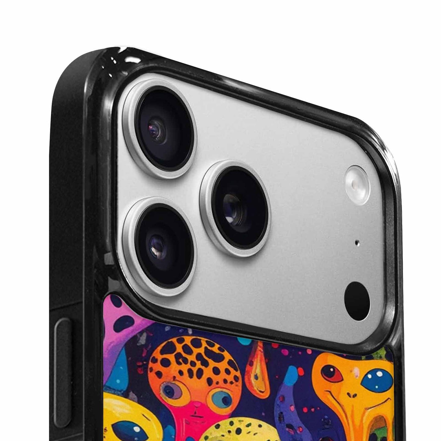 iPhone 17 Pro Case — Melting Aliens Pattern Hundreds Of Alien, Custom Printed Phone Case