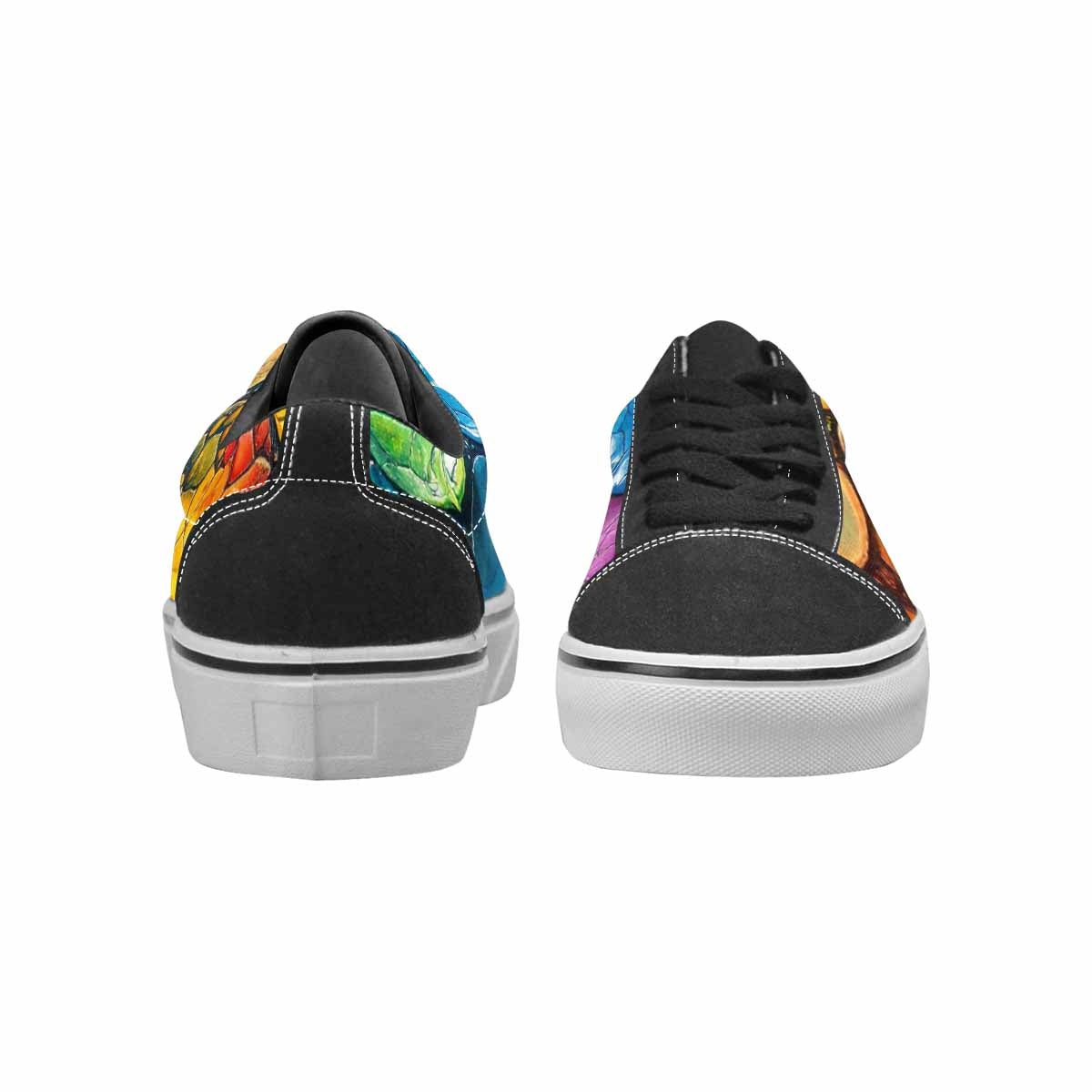 WOMEN'S Reptile Scale Lace-Up Canvas Melting Art Custom Sneakers