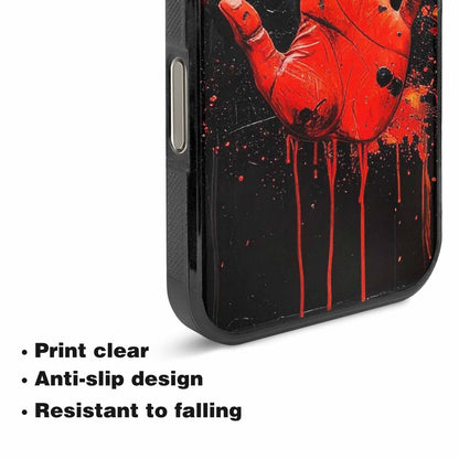 iPhone 16 Pro Max Case — Halloween Splatter Handprint Custom Personalized Phone, Custom Art Phone Cover
