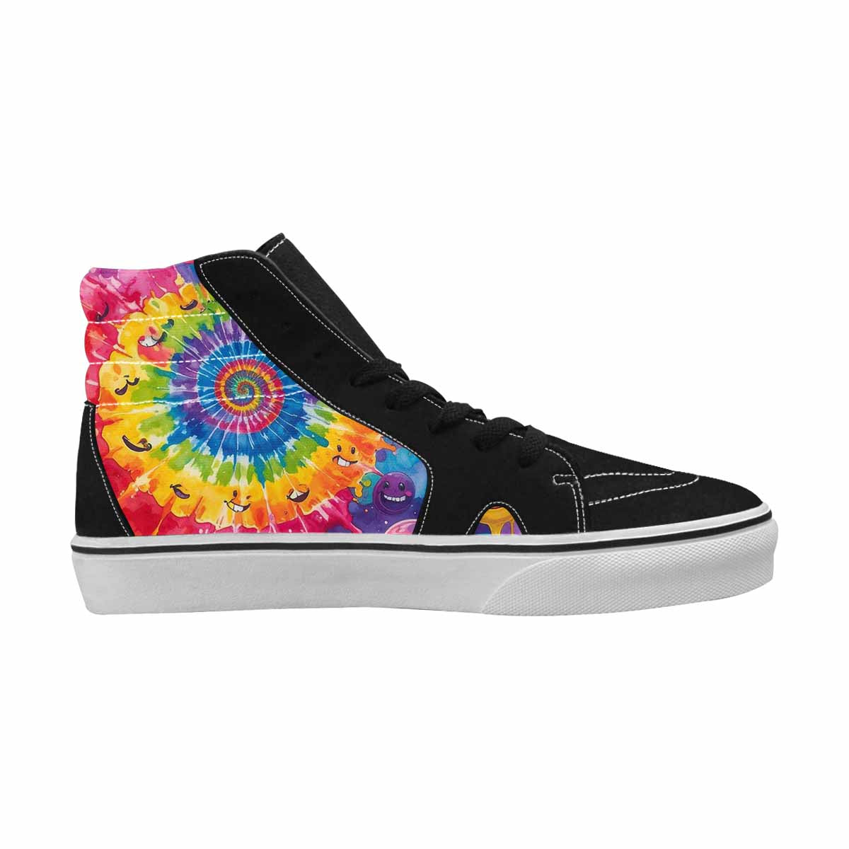 MEN'S Smiley Facessmiley Faces  High Top Canvas Wallpaper Art Sneakers