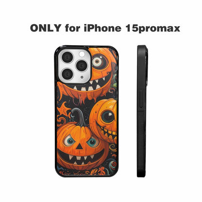 iPhone 15 Pro Max Case — Cartoon Pumpkin Monster, Custom Made Phone Cover