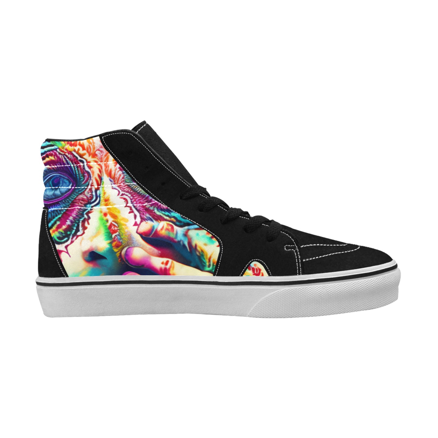 WOMEN'S Psychedelic Art Tie Dye High Top Skateboarding Dreamcore Custom Shoes
