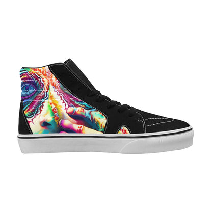 WOMEN'S Psychedelic Art Tie Dye High Top Skateboarding Dreamcore Custom Shoes