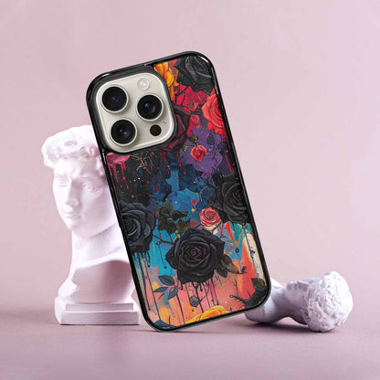 iPhone 16 Pro Case — Gothic Rose Gothic Roses Pattern Hundreds, Custom Designed Case Cover