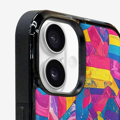 iPhone 16 Plus Case — Pansexual Flag Color Theme Small Rainbow, Custom Phone Case
