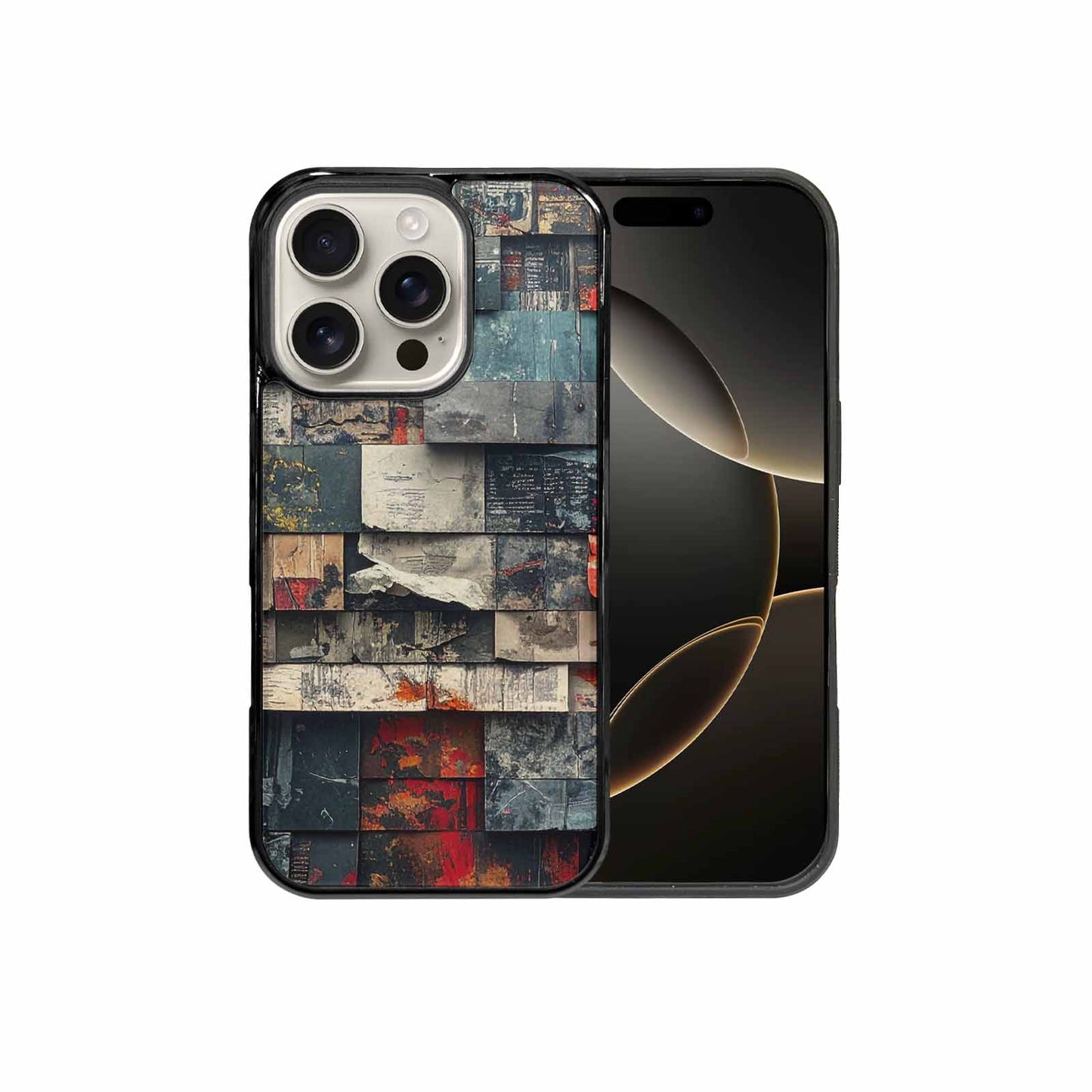 iPhone 16 Pro Case — Distressed Grunge Texture Pattern Hundreds Of, Personalized Phone Case