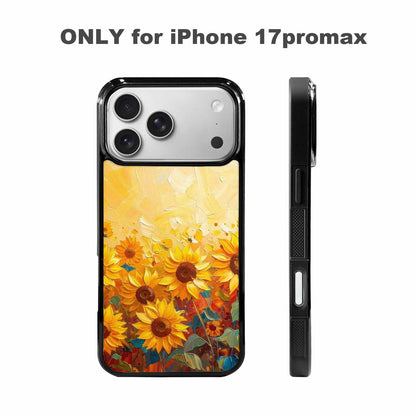 iPhone 17 Pro Max Case — Impressionist Sunflower Brushstroke Pattern Floral, Original Design Phone Case