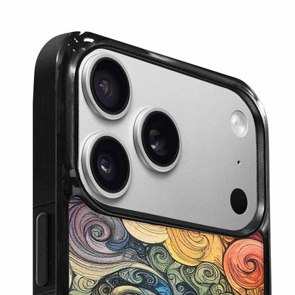 iPhone 17 Pro Max Case — Tie Dye Swirls (black Tie Dye, Custom Phone Case