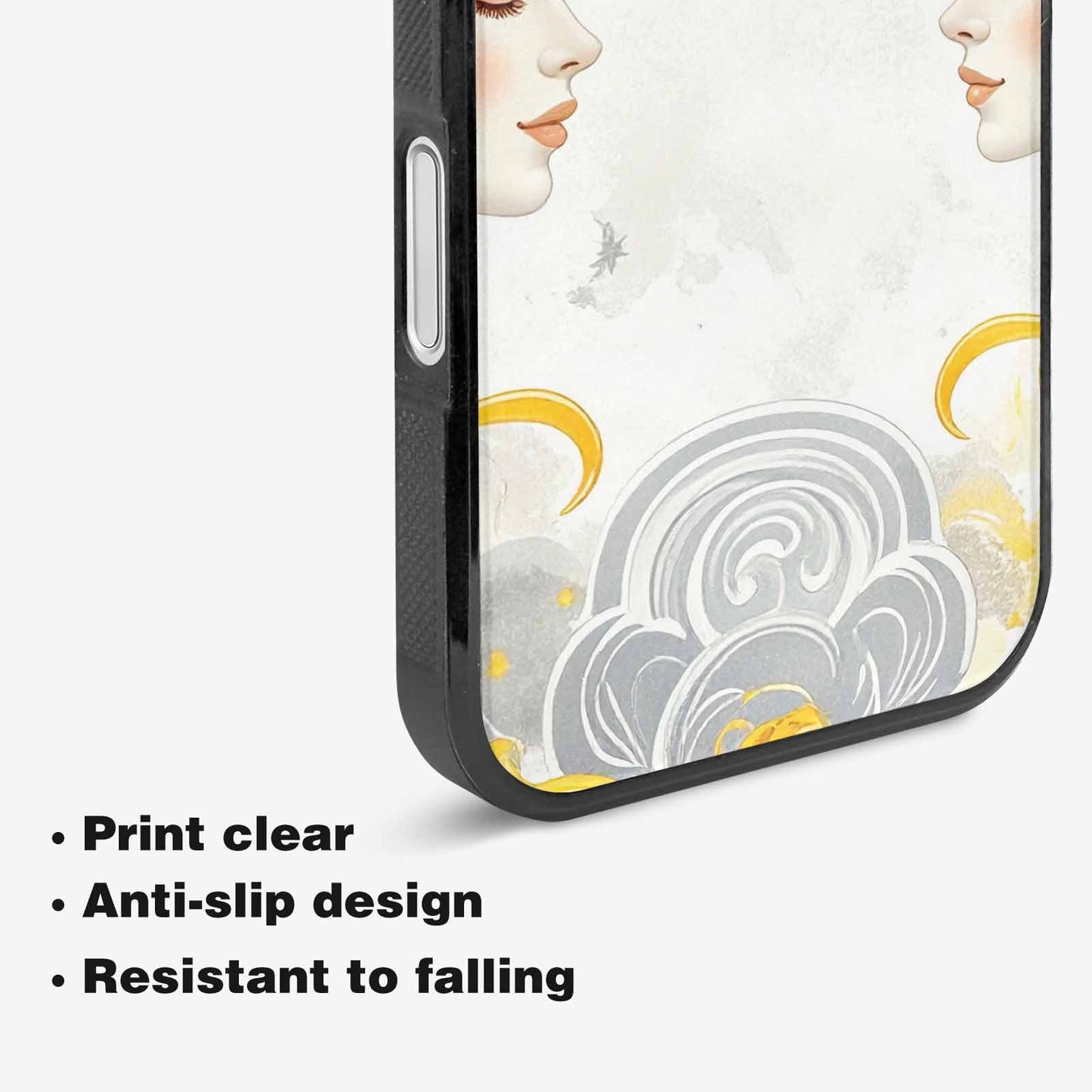 iPhone 16 Case — Gemini Twins Zodiac Pattern Seamless Repeat, Unique Phone Case Design