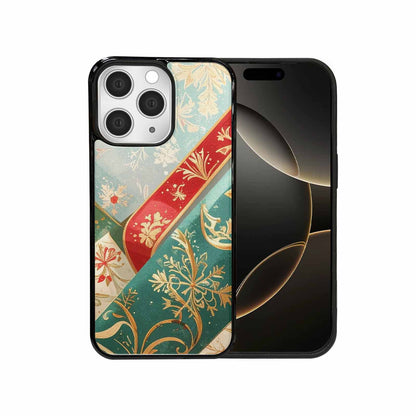 iPhone 15 Pro Max Case — Christmas Wrapping Paper Pattern Art Wallpaper, Personalized Phone Case