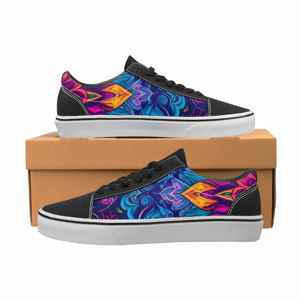 MEN'S Tie Dye Mandala Canvas Lace-Up Cottagecore Shoes