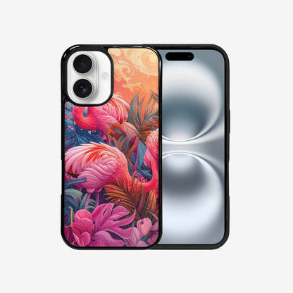 iPhone 16 Case — Flamingo Tropical Flamingo Tropical Pattern Hundreds, Customized Protective Case