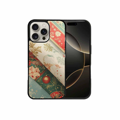 iPhone 16 Pro Max Case — Christmas Wrapping Paper Pattern Art Wallpaper, Personalized Phone Case