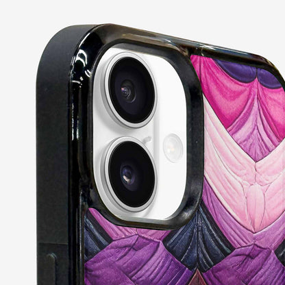 iPhone 16 Plus Case — Genderfluid Flag Color Theme Small Rainbow, Custom Designed Case Cover