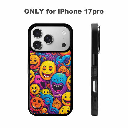 iPhone 17 Pro Case — Small Yellow Smiley Face Acid Original, Custom Phone Case
