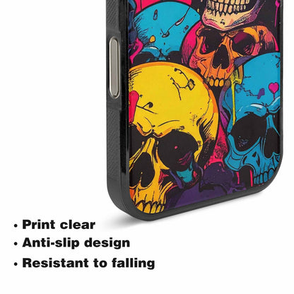 iPhone 16 Pro Max Case — 1000s Of Skulls Digital Camo Drip, Custom Phone Case