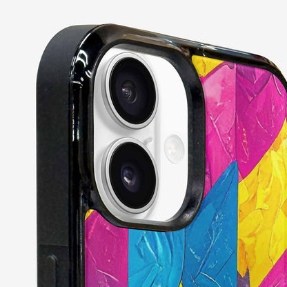 iPhone 16 Plus Case — Pansexual Flag Color Theme Small Rainbow, Original Design Phone Case