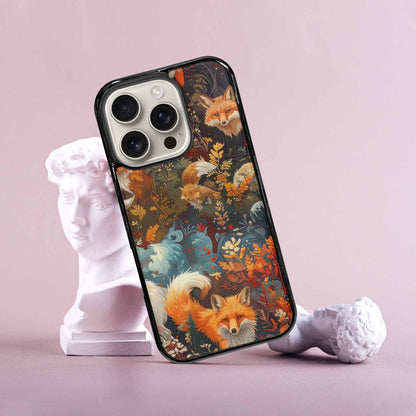 iPhone 16 Pro Case — Fox Forest Fox Forest Pattern Hundreds, Custom Printed Phone Case