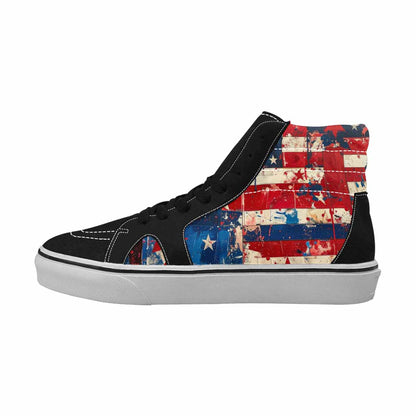 MEN'S Patriotic Stars Stripes High Top Canvas Y2K Shoes