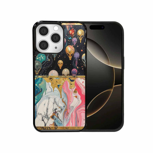 iPhone 15 Pro Max Case — Aliens Marblealiens Pattern Cyi, Custom Print Case Cover
