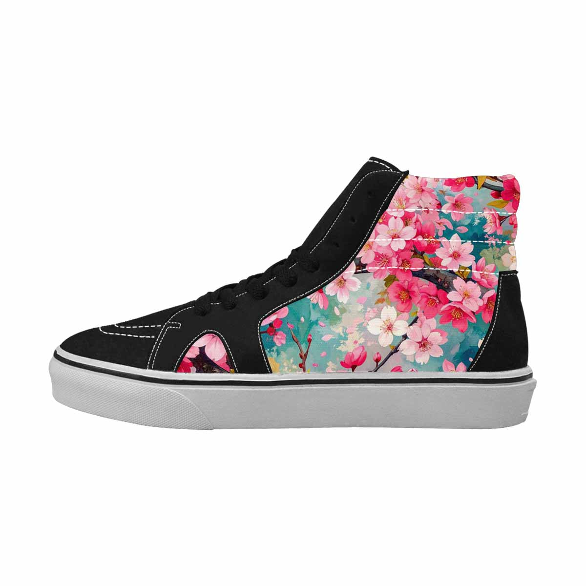 MEN'S Cherry Blossom Branch High Top Canvas Surreal Custom Shoes