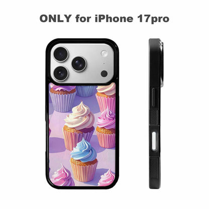 iPhone 17 Pro Case — Chrome Retro Cupcake Retro Vintage, Custom Print Case Cover