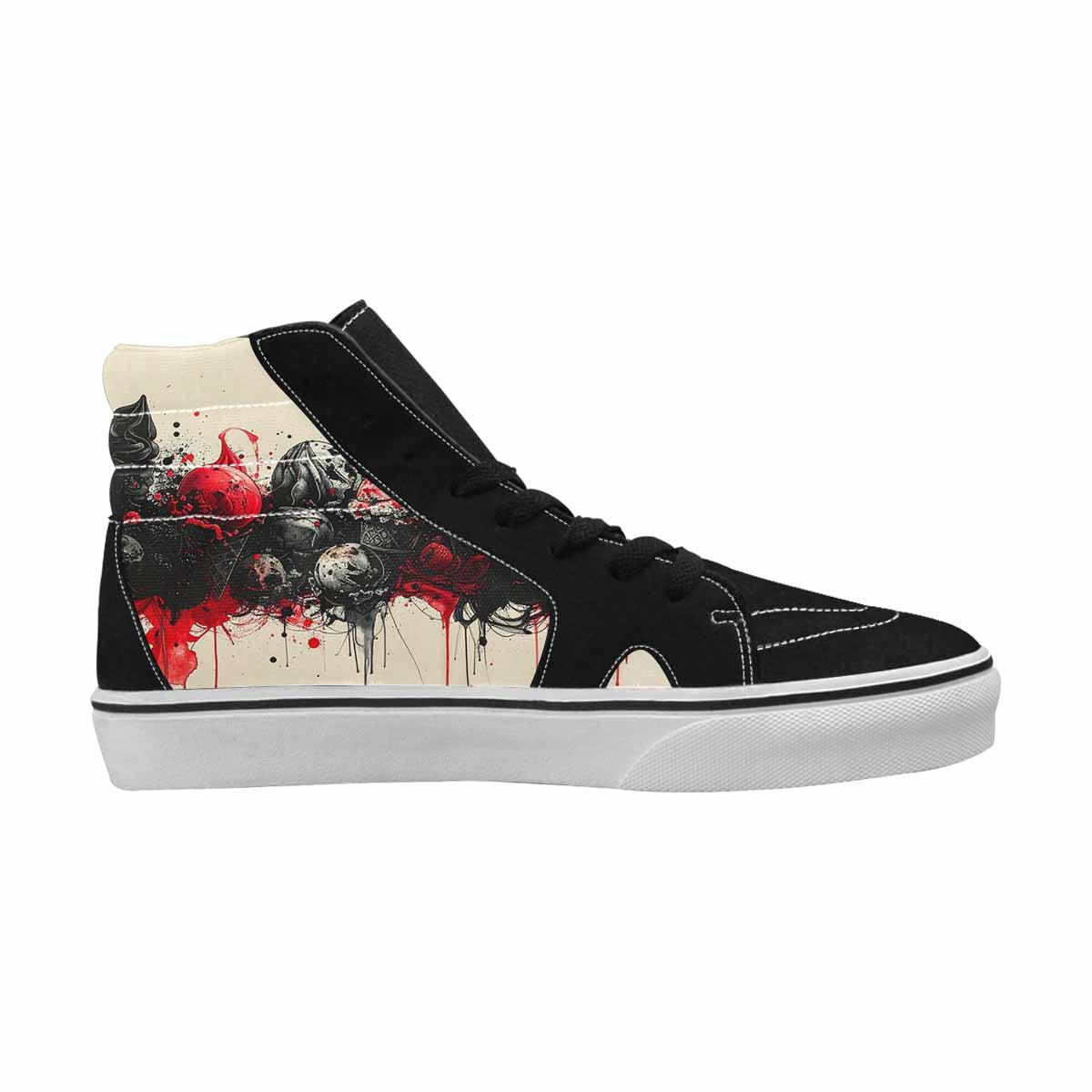 MEN'S Ice Cream Motif High Top Canvas Vivid Custom Sneakers