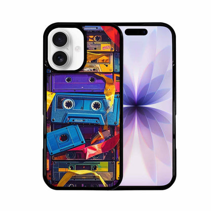 iPhone 17 Case — Retro Cassette Tape Pattern Retro Vintage, Custom Phone Case